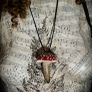 Mushroom Amanita Muscaria Fly Agaric Fungi Deer Antler Talisman Pendant Necklace Decor Image 2
