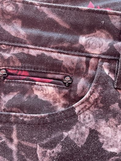 The Kooples Rose Print Designer Skinny Jeans