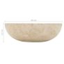 Sink 40x12 cm Marble Cream Image 8