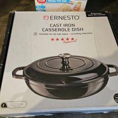 Ernesto Cast Iron Casserole Dish (30cm) Best for Christmas Party's