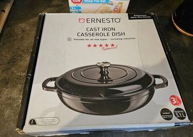 Ernesto Cast Iron Casserole Dish (30cm) Best for Christmas Party's