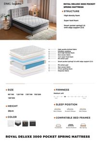 New Royal Deluxe Mattress 3000 Max