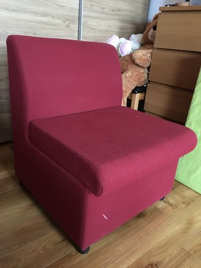 Trexus Modular Reception Chair Fully Upholstered W590xD500xH420mm Burgundy