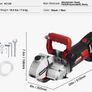 Wall Chaser 34 mm Cutting Depth Wall Cutting Machine 2500W Wall Groove Cutting Machine 38 mm Cutting Width Wall Slotting Machine With 5 Saw Blades 115 mm Diameter 6300r/Min with Infrared Ray Image 6