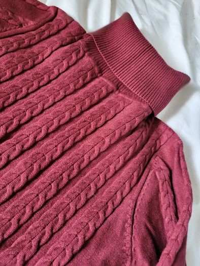 Jumper dress dark red M
