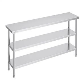 Stainless Steel Food Prep Table Commercial Kitchen Work Table 35.6x152.4 cm