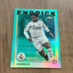 ENDRICK 2024-25 Topps Chrome UEFA CC Aqua Lava 169/199 RC Rookie