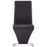 Dining Chairs with Zigzag Shape 6 pcs Brown Faux Leather Image 3