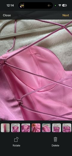 Pink Corset Gown Cally High Slit