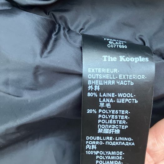 The Kooples Wool Duffle Coat with Fur Hood