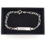 925 Italian Silver Bracelet Engraved Larra Image 10