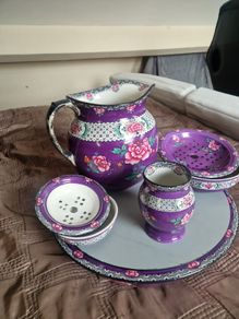 Enter a catchy titleComplete 7-Piece Vintage Purple Wash Set - Excellent Condition