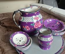 Enter a catchy titleComplete 7-Piece Vintage Purple Wash Set - Excellent Condition