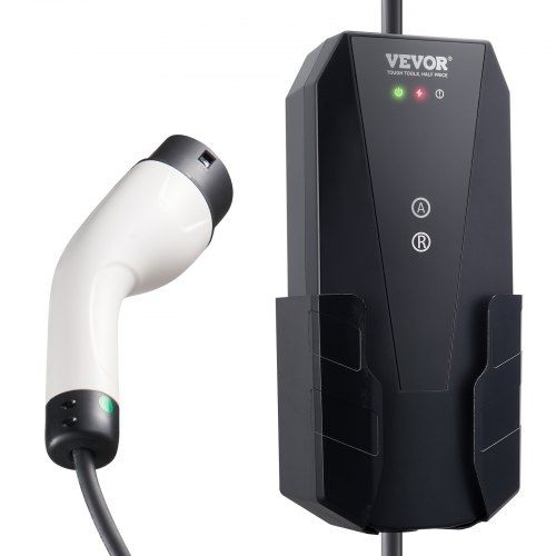 Portable EV Charger Type 2, 16A 3.7 kW, Electric Vehicle Car Charger with 28 ft Charging Cable CEE 7/7 Plug, IEC 62196 Home EV Charging Station with Storage Bag Charging Cable Hook, IP66