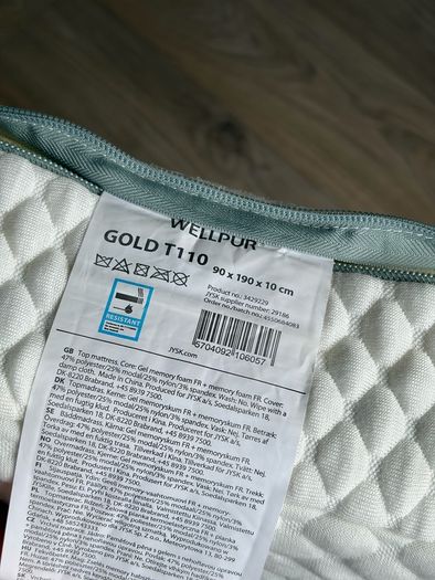 Jysk Wellpur Gold Memory Foam Single Mattress Topper