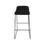 Set of 2 Modern Black Bar Stools Image 2