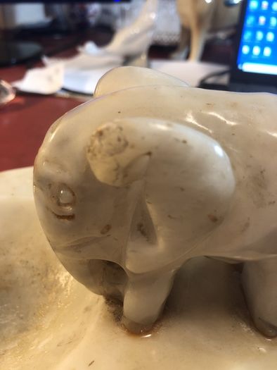 large marble Elephant ashtray