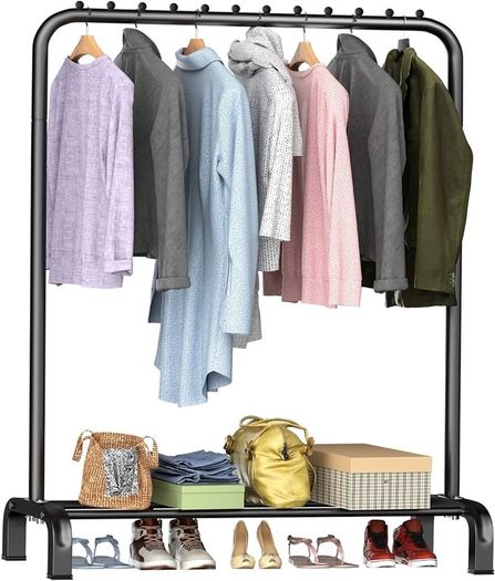 Clothes Rails For Bedroom, Free Standing Coat Racks, Heavy Duty Clothes Rack, Metal Clothes Stand, Minimalism Garment Rack for Coats, Skirts, Shirts, Sweaters