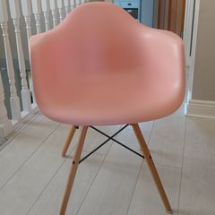 pink bucket chair