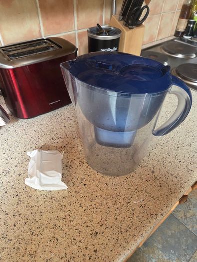 BRITA Marella XL Water Filter Jug Blue (3.5L) incl. 2x MAXTRA PRO Pure Performance cartridge - large-volume jug with digital LTI