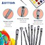 23 PCS Set Paintbrush, Professional Assorted Shape Soft Hair Bristle Art Brushes, All Purpose Artist Paint Brushes for Premium Adult Detail, Gouache, Acrylic, Oil Painting or Beginner Image 3