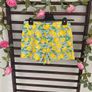 Zara size medium high waisted linen mix. Lemons pattern Image 4