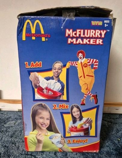 McDonald's MCFLURRY MAKER Vintage Toy 2003 in ORIGINAL BOX Unused And Complete