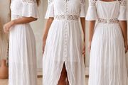Booho maxi dress Luna lace 6-8 size