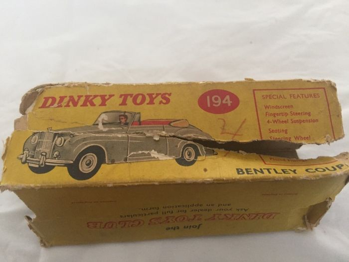 Dinky 194, Bentley Coupe box. In ok condition