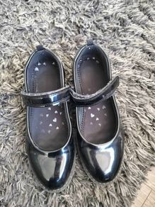 Girls Black school Shoes Size 3