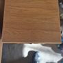 Solid oak double bed frame with matching bedside lockers Image 5