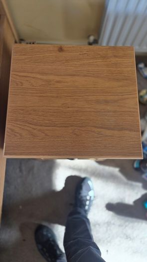 Solid oak double bed frame with matching bedside lockers