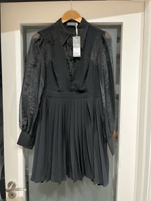 Mint Velvet Black Organza Dress (Size 10) BNWT