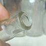 467 - Set of 6 Vintage Clear Glass Cork Screw Top Collectible Decorative Bottles Image 4