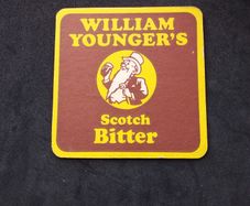William Younger's - Scotch Bitter , Vintage 1970s Beer Mat/Coaster
