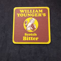 William Younger's - Scotch Bitter , Vintage 1970s Beer Mat/Coaster