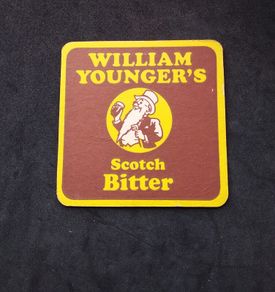 William Younger's - Scotch Bitter , Vintage 1970s Beer Mat/Coaster