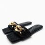 ZARA Golden Chain Flats Image 2