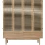 Oak slat slatted design tv unit Image 2