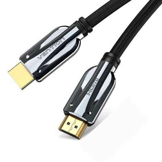 VENTION 3M Premium HDMI 2.1 UHD/3D 8K (7680x4320@60Hz) 48Gbps Luxury Model (Zinc Alloy/Cotton Braided/Gold Plated) Cable (Brand New/Warranty)