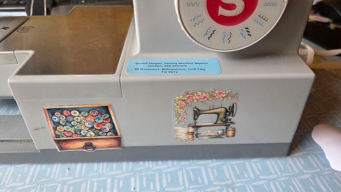 Cute 2 pieces  Sewing Crafting quiltting stickers for Crafting Sewing machine etc