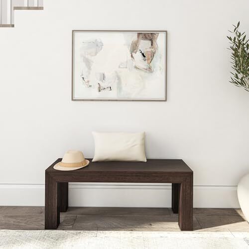Modern Walnut Wirebrush Bench,