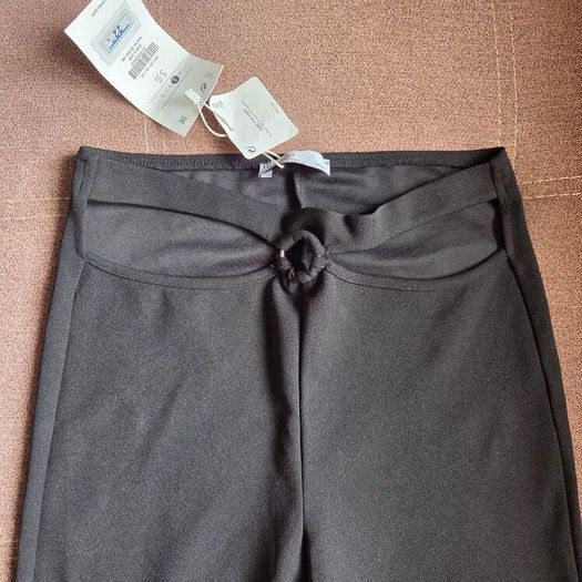 BNWT Black  flared trousers BERSHKA, size S