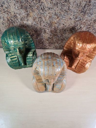 cast concrete Egyptian Pharoah Tutankhamun King Tut statue indoor outdoor ornament garden patio porch conservatory