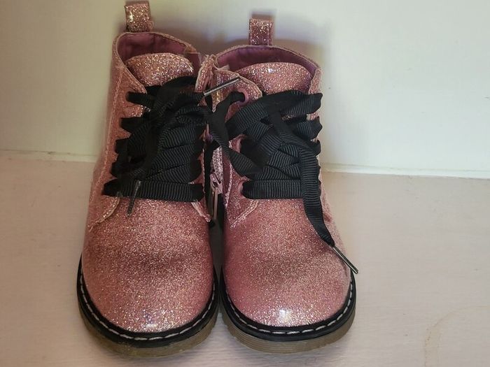 Girls Glittery Pink Boots