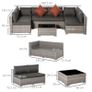 6 Seater Patio PE Rattan Wicker Sofa Set (LIMITED STOCK) Image 2