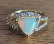 D'Joy Rose Gold On Sterling 925 Opal Ring