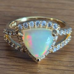D'Joy Rose Gold On Sterling 925 Opal Ring