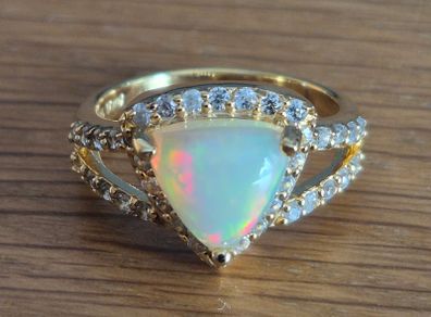 D'Joy Rose Gold On Sterling 925 Opal Ring