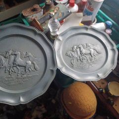 antique  pewter plates
